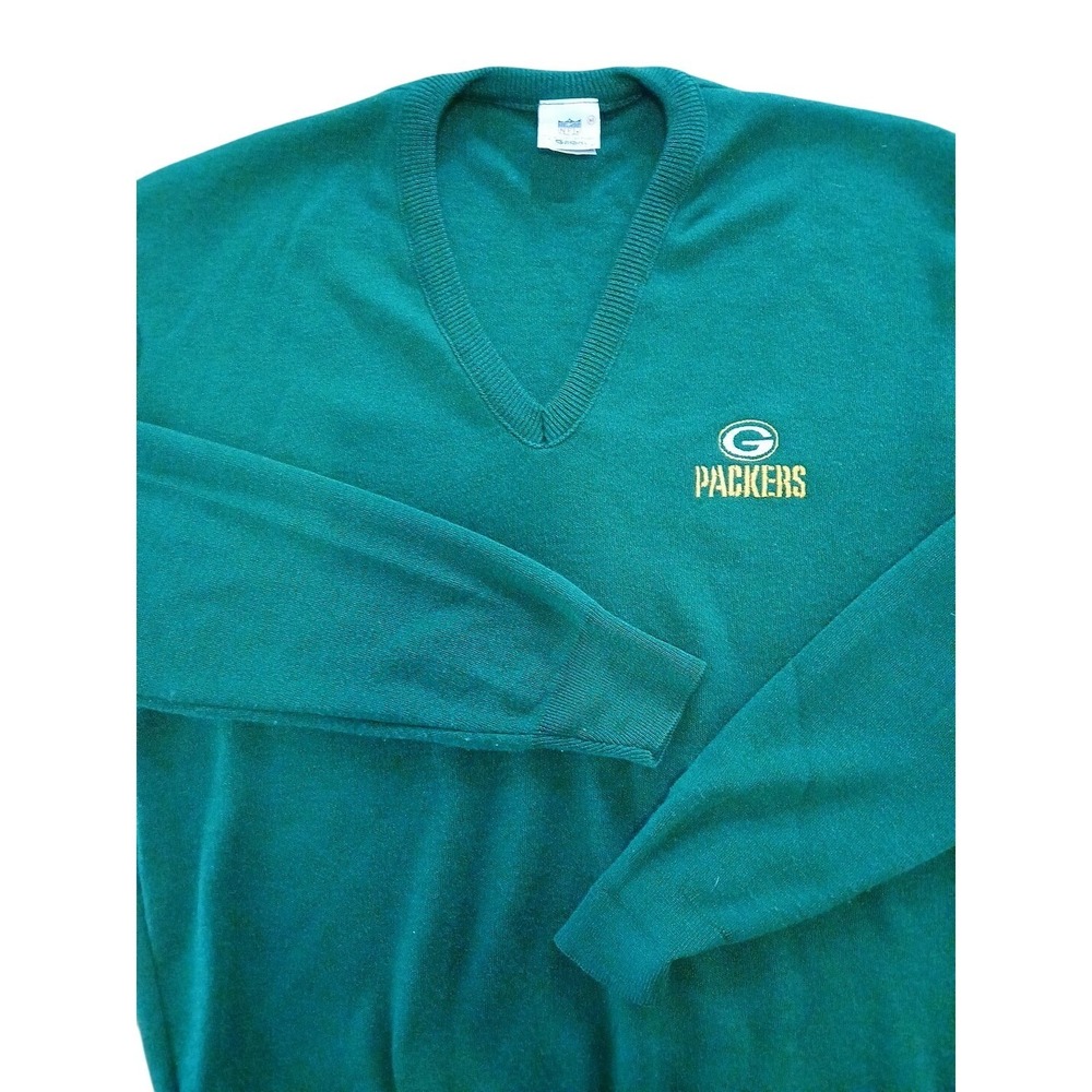 VINTAGE Green Bay‎ Packers Sweater Mens Medium Green Football NFL USA 80s